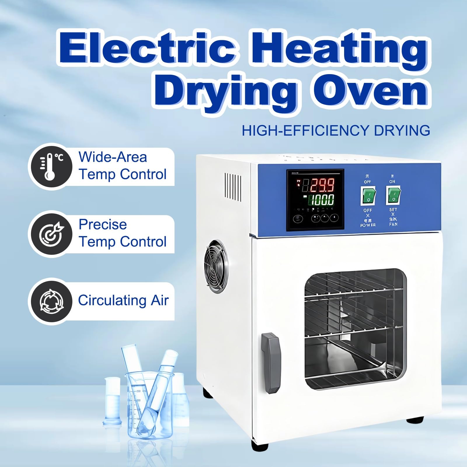 Étuve De Laboratoire, Four Chauffant à Température Constante, étuvage à Convection D’air Efficace Et Grande Capacité Pour Séchage D’échantillons Rapides(Vertical 43L)