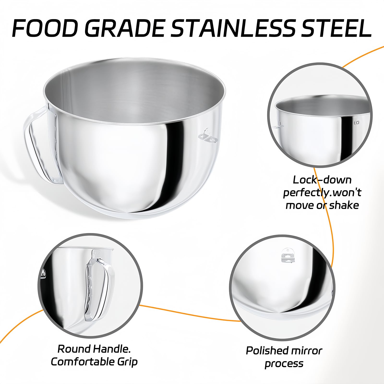 Amazon | Kitchenaidスタンドミキサー用6クォートステンレススチール