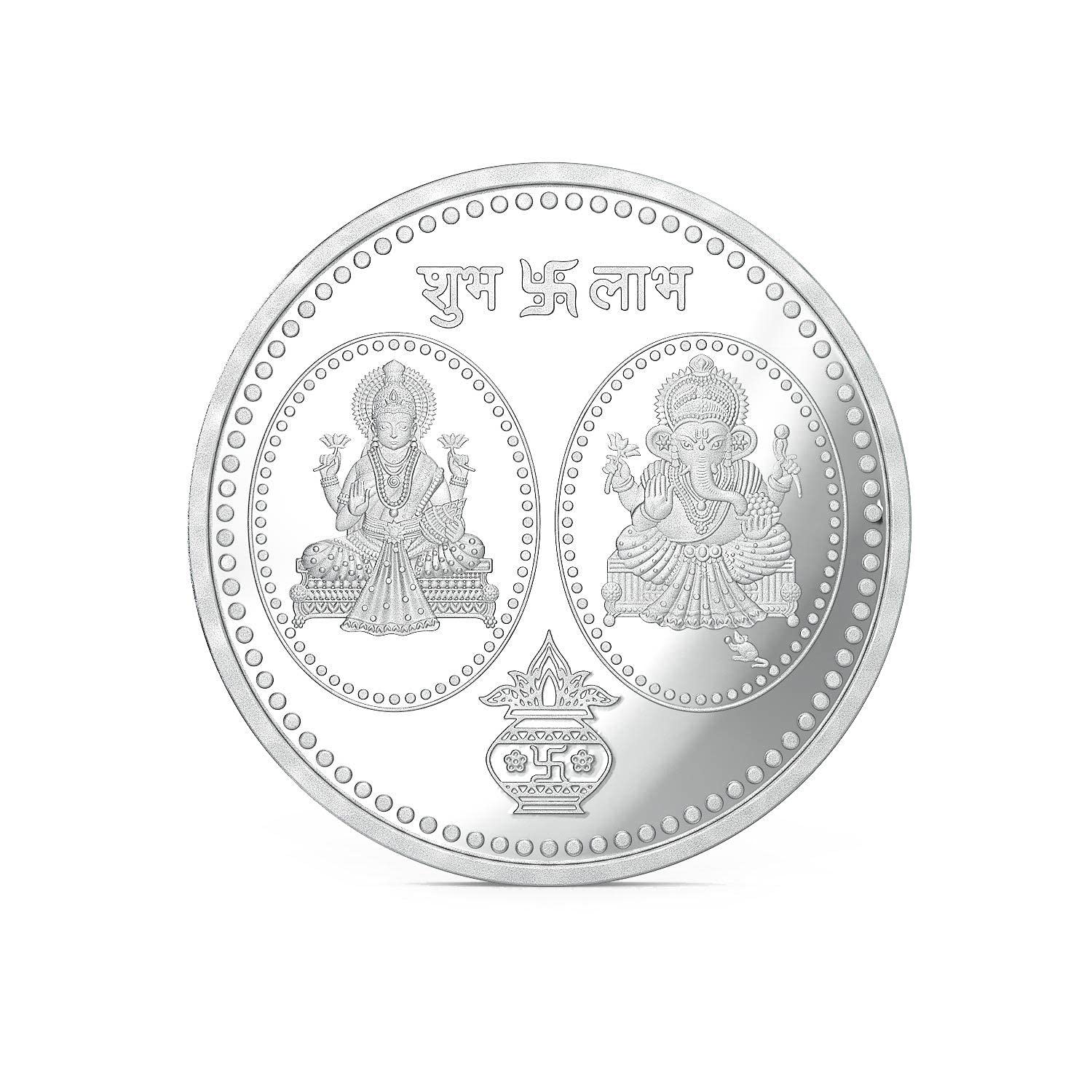 Joyalukkas Divinosilver Collection (999 purity) 50 gram Shubh Labh silver coin (B09V4ZJBR7) Amazon Price History, Amazon Price Tracker