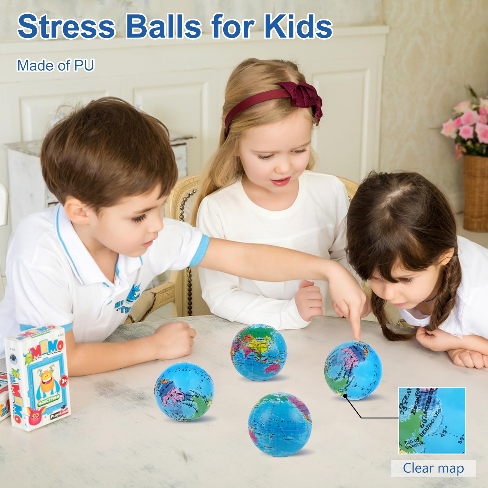 Set Da 6 Palline Antistress Sensoriali Con Perle D'Acqua – Superfici Liscia E Appuntita, Gomma TPR, Lavabili, Regalo Perfetto