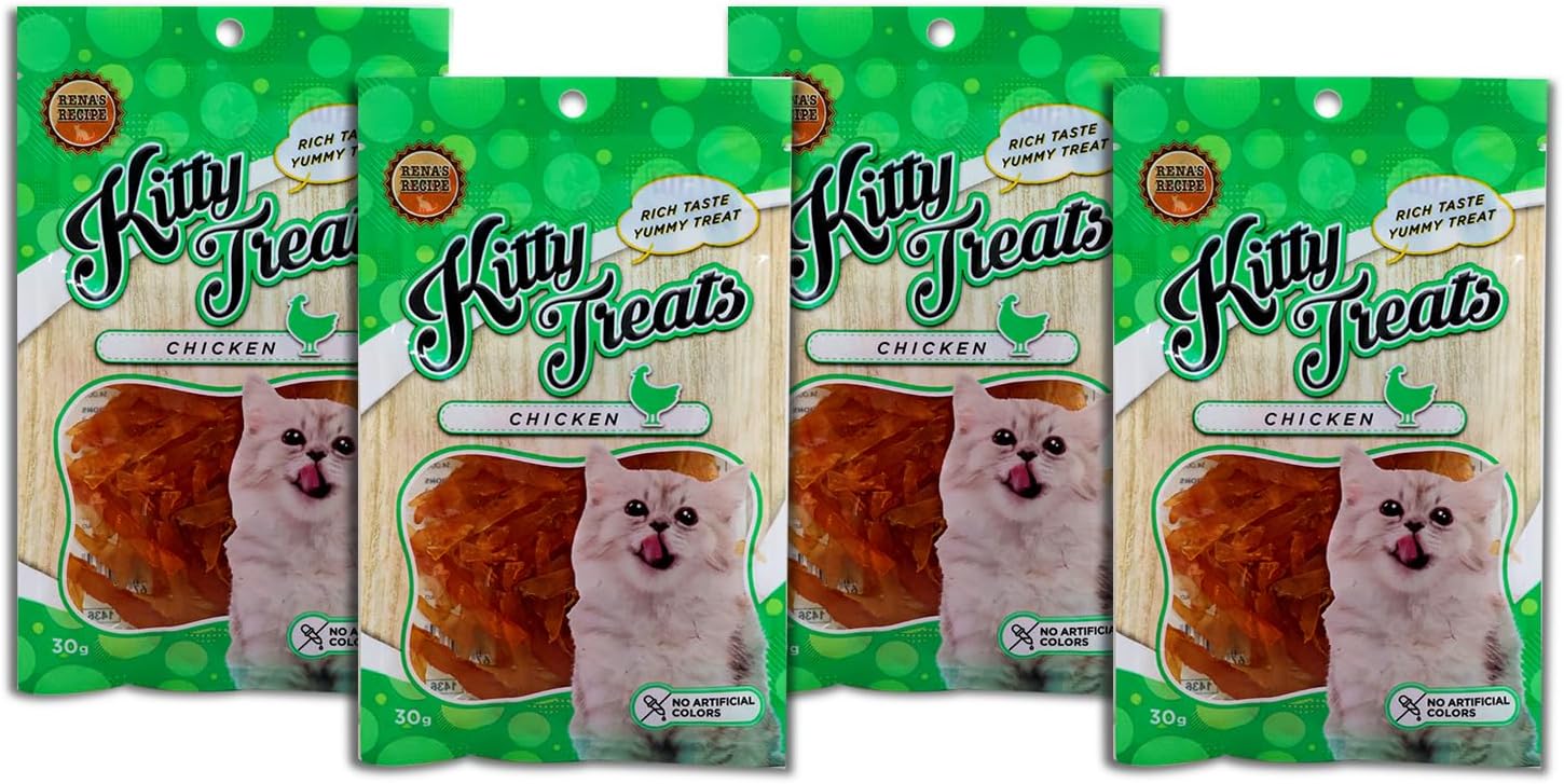 Cataholic Neko Chicken Jerky Sliced Cat Treat, 30 G (Pack of 4),All Life Stages