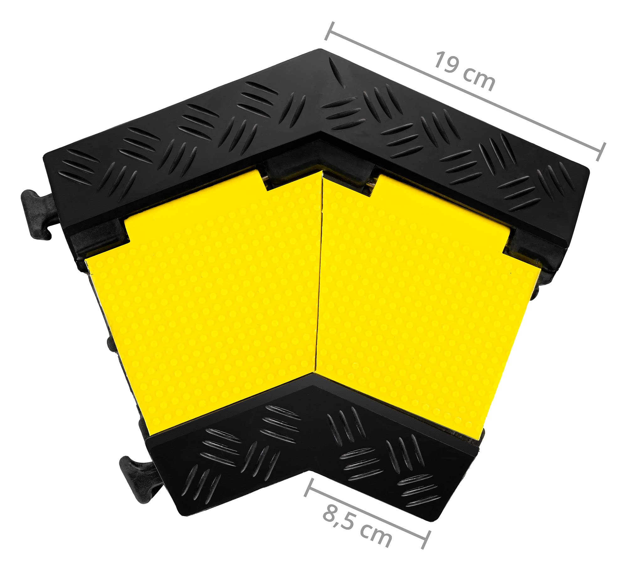 2X Pronomic Protector 2-100CA V3 45° Kabelbrückeneckstück Set- 2X 45°-Eckstück - Schwalbenschwanz-Verbinder - Belastbar bis zu 7,5 t - Geeignet für den Außeneinsatz
