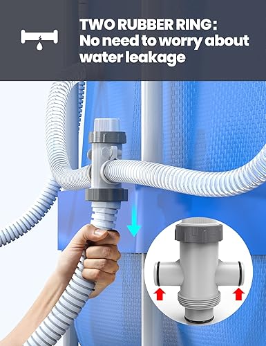 Miniatura 6 de Válvula de émbolo de manguera dividida doble, piezas de piscina sobre el suelo, accesorios de piscina y piezas de repuesto para Coleman