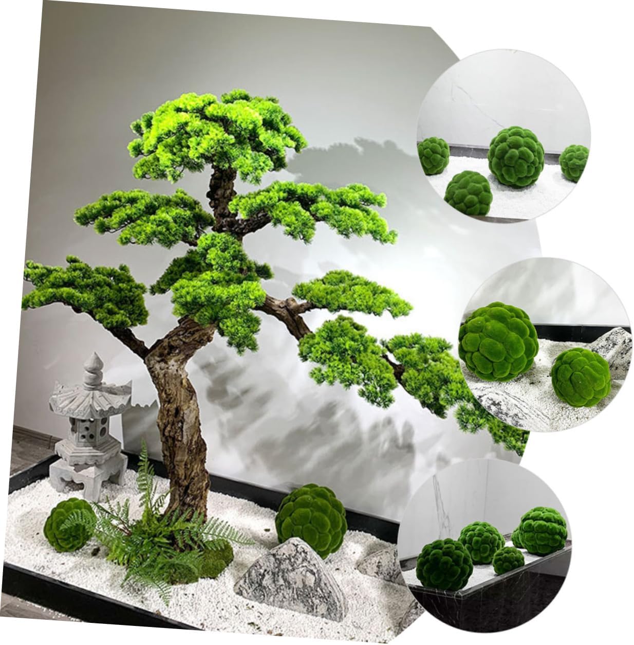 2pcs Decorative for Garden Imitation Greenery Ornaments Lightweight Faux Moss Decorations for Home Event Styling