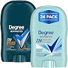 Degree Advanced Lote Variado de Desodorante de Viaje 24 unidades, 0.5 oz c/u | Mini antitranspirante y desodorante activado por calor corporal 72H | 12 Cool Rush para hombre + 12 Shower Clean para mujer (Paquete de 24) 1