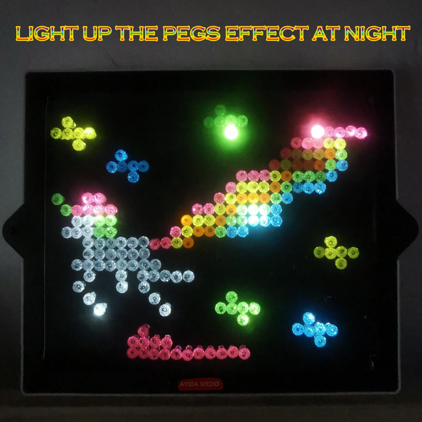 320 Stück Wäscheklammern, Nachfüllpack für Light Brite, helle leuchtende Wäscheklammern, 8 Farben mit ausgezeichneter Klarheit, LED-Leuchtbrett, Spielzeug-Ersatzklammern für Kinder ab 3 Jahren