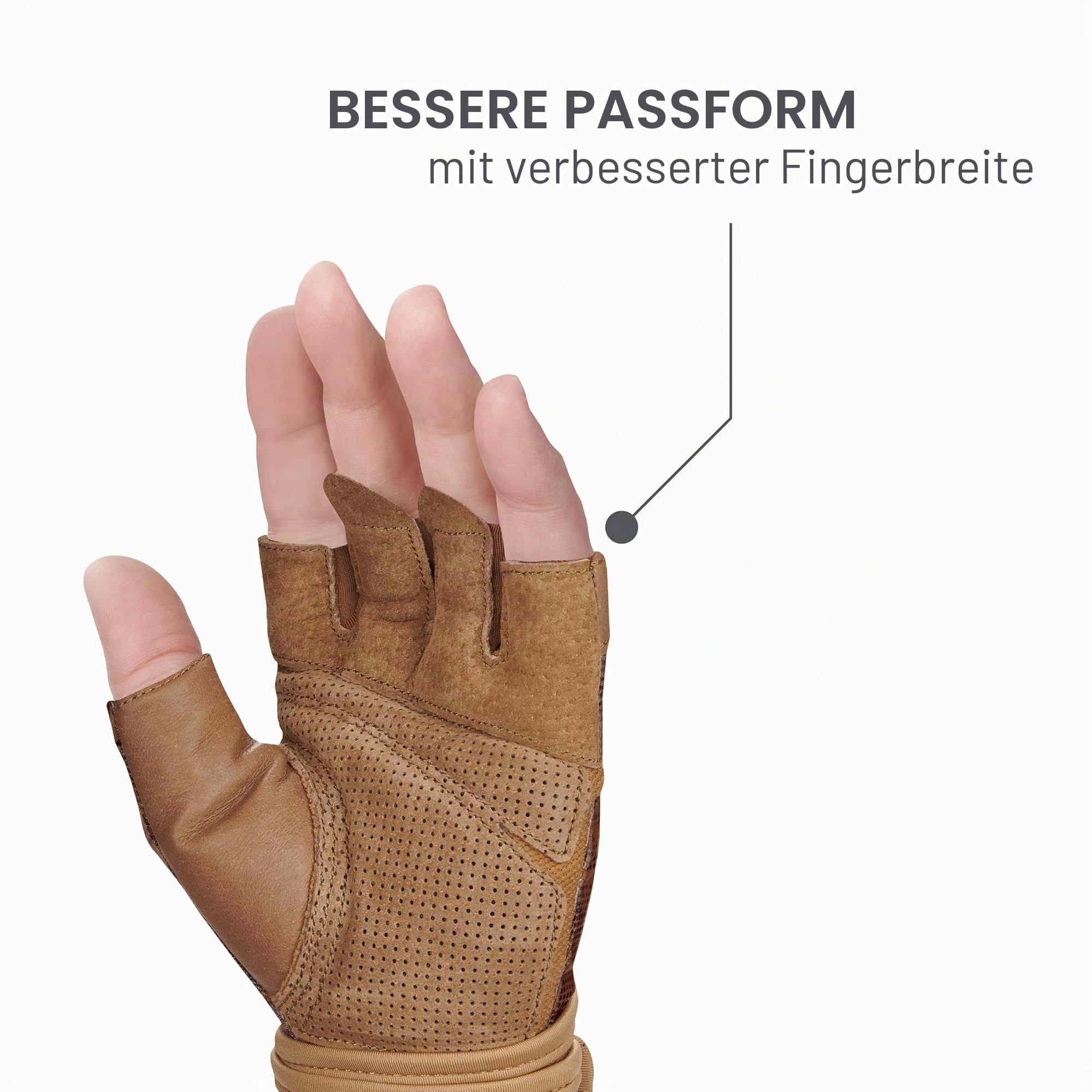 Harbinger Pro Wristwrap 2.0 Gewichtheberhandschuhe – Echtes Leder, integrierte Handgelenkstützen, 4-Wege-Stretch, perforiertes Design – Maximaler Halt – Unisex