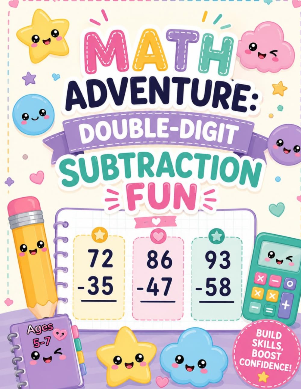 Math Adventure: Double‑Digit Subtraction Fun: Engaging Vertical Subtraction Worksheets for Ages 5–7
