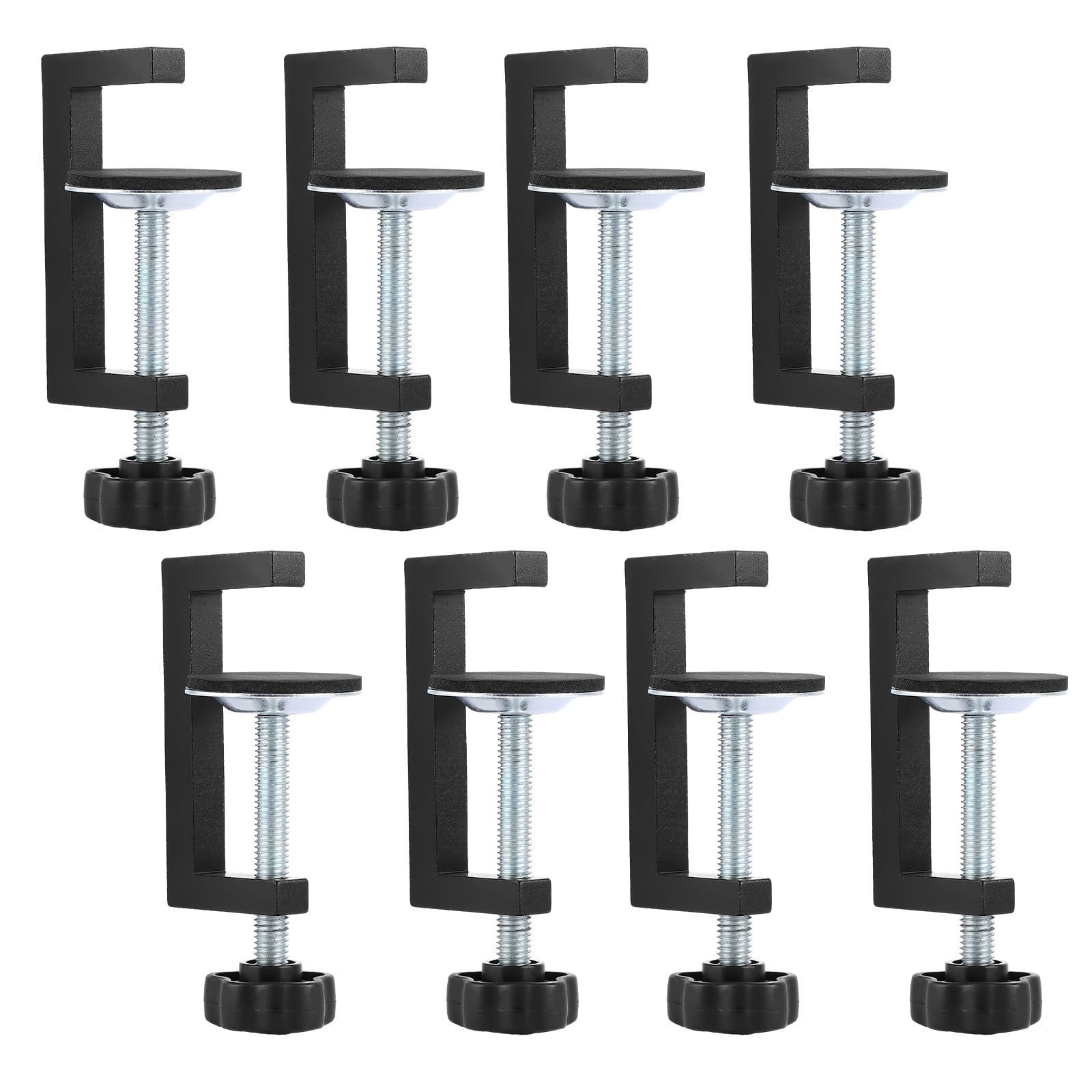 LDHHYH 8Pcs G Clamps for Woodwork, Adjustable G Clamps, Heavy Duty Universal Wood Clamps for Woodworking, Small Screw Table Bar Clamps for Carpentry DIY Projects Woodworking