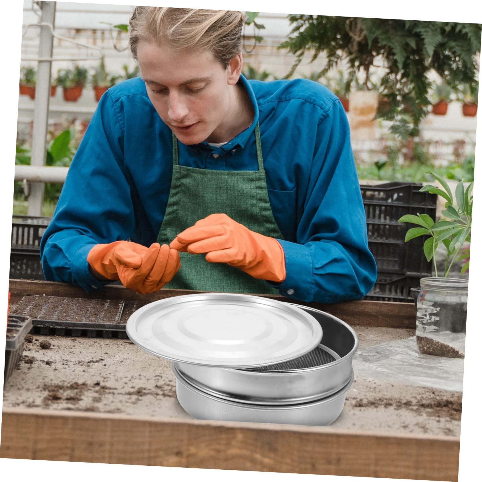 Anzuchtschale aus Edelstahl 20cm Satz mit Deckel für Indoor Pflanzen und Gemüse Anzucht Starter Pflanzzubehör für Blumen und Früchte