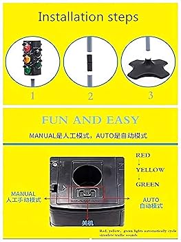 Amazon.com: ARTFILIF Children Traffic Light Kids Traffic