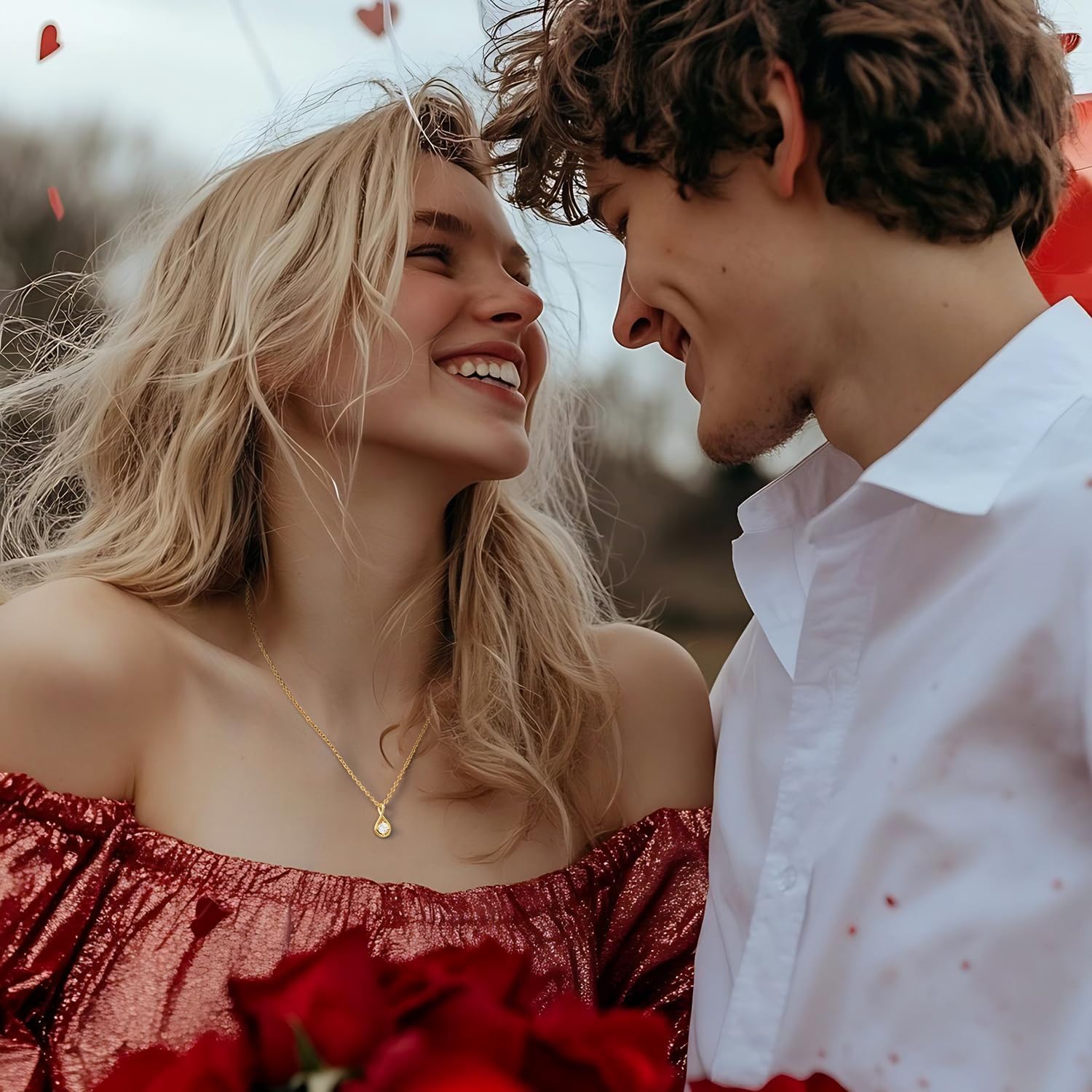 14K Gold Necklaces for Women Gold Pendant Necklaces for Women Trendy Unique Mobius Loop with a Cubic Zirconia O-Chain for Womens Infinity Necklace with Pendant - Image 6