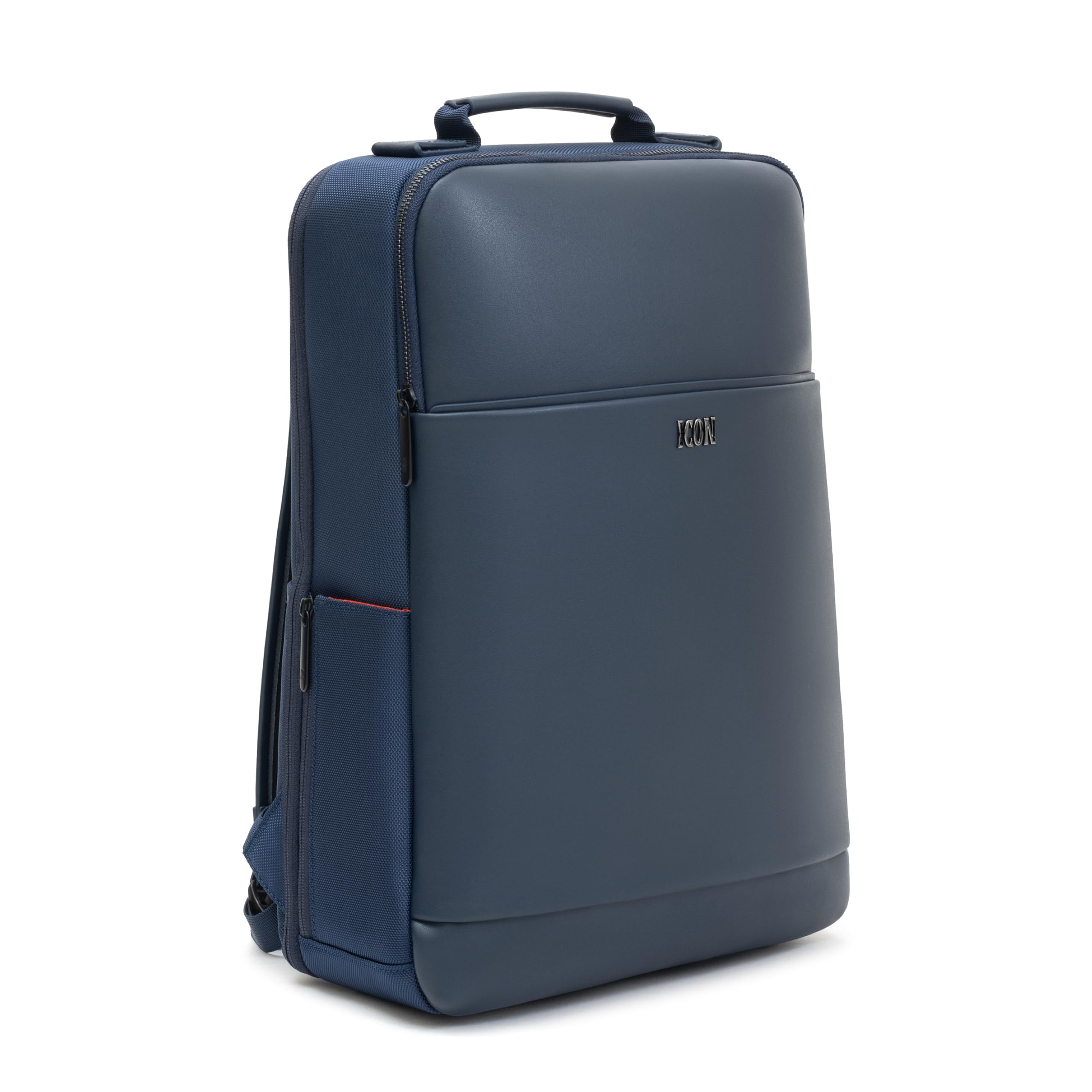 icon The Professional Laptop Backpack 20L | Premium Vegan Leather, Fits 15.6" Laptops | USB Charging Port,YKK Zippers, Luggage Sleeve, Water-Resistant & Multipurpose Unisex Bag-picture-6