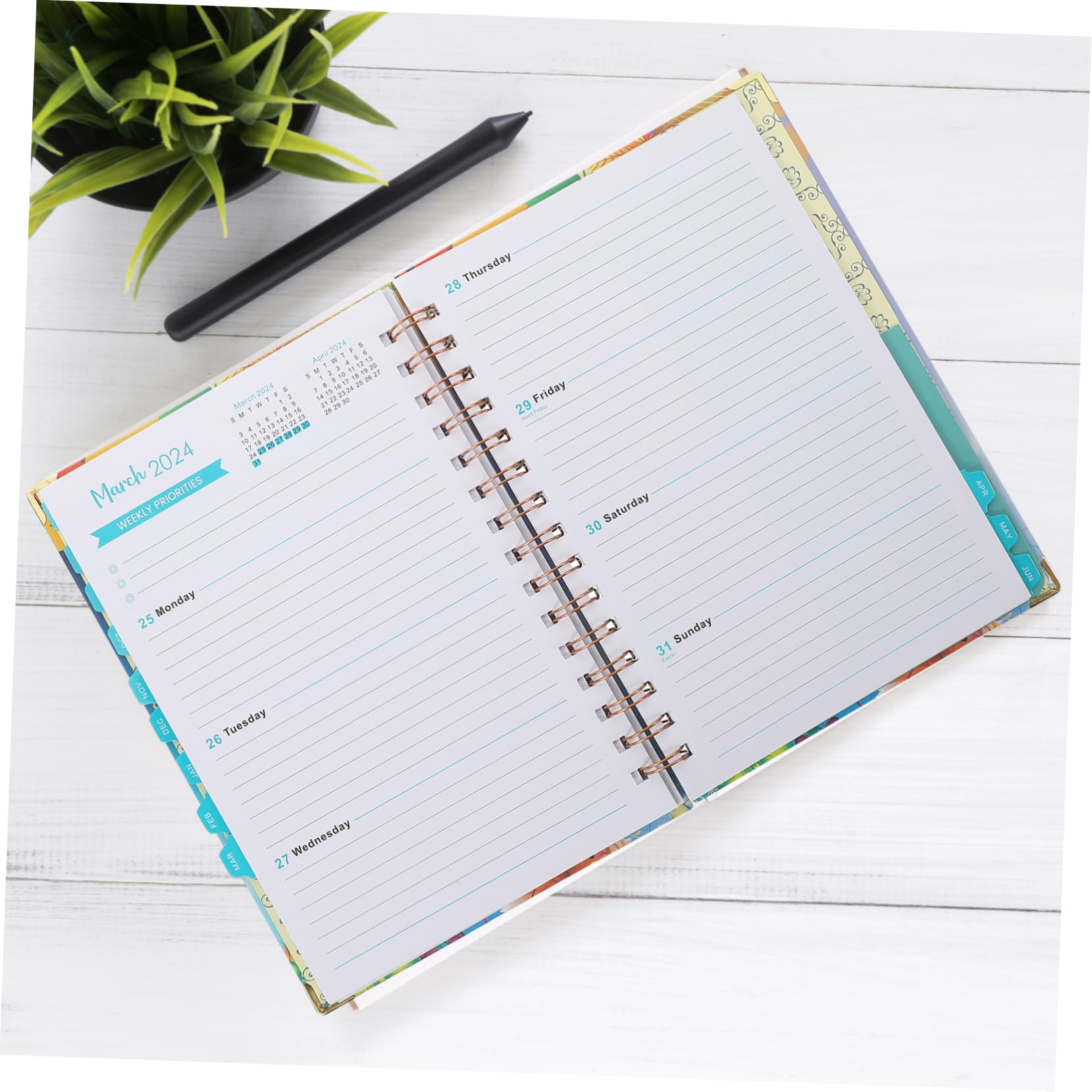VILLCASE 5pezzi Agenda Settimanale Planner Accademico Per Programmazione Giornaliera Design e Scuola