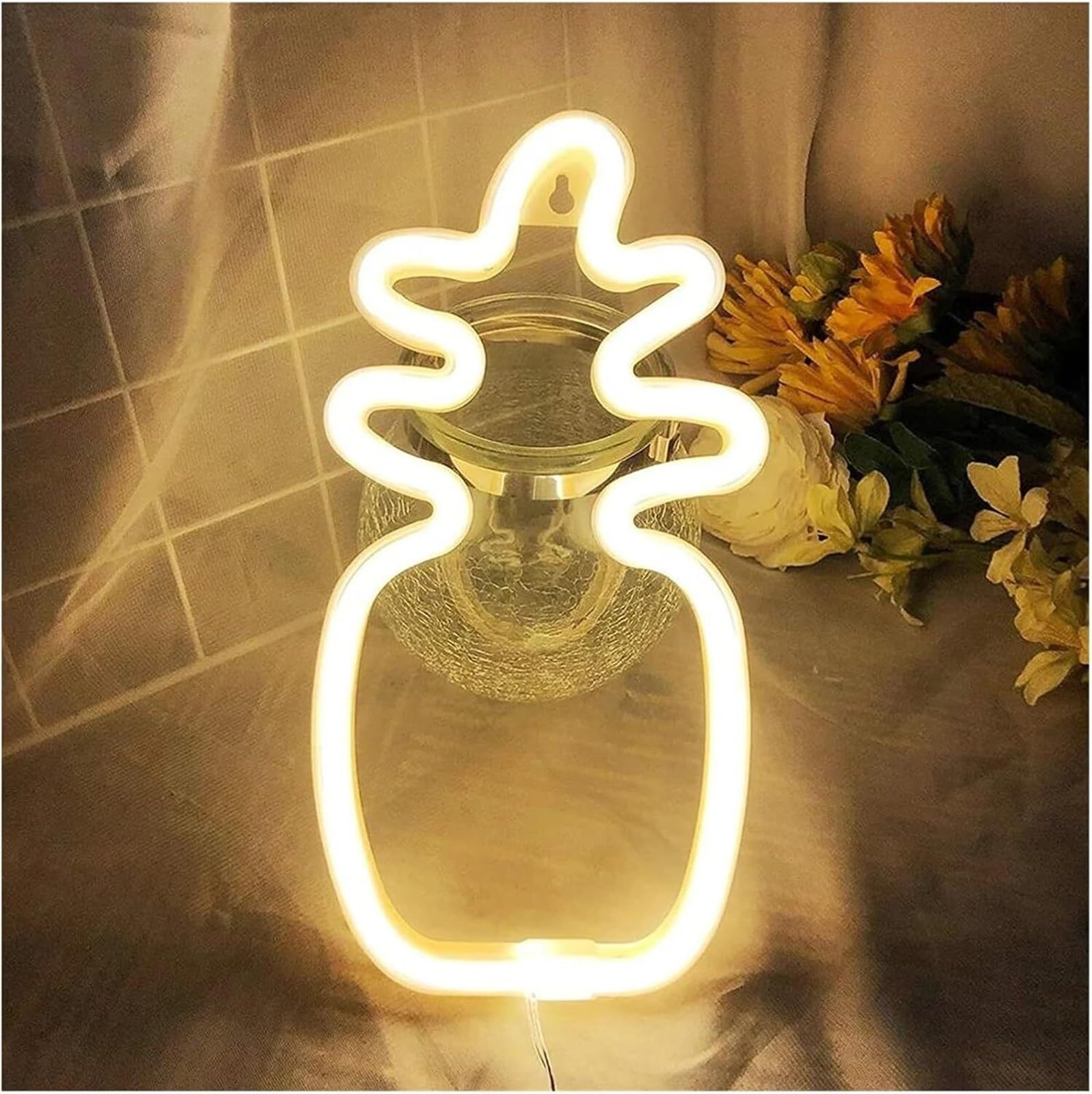 Aextroi neon Lights Sign Decor Neon Sign Pineapple LED Lights for Wall