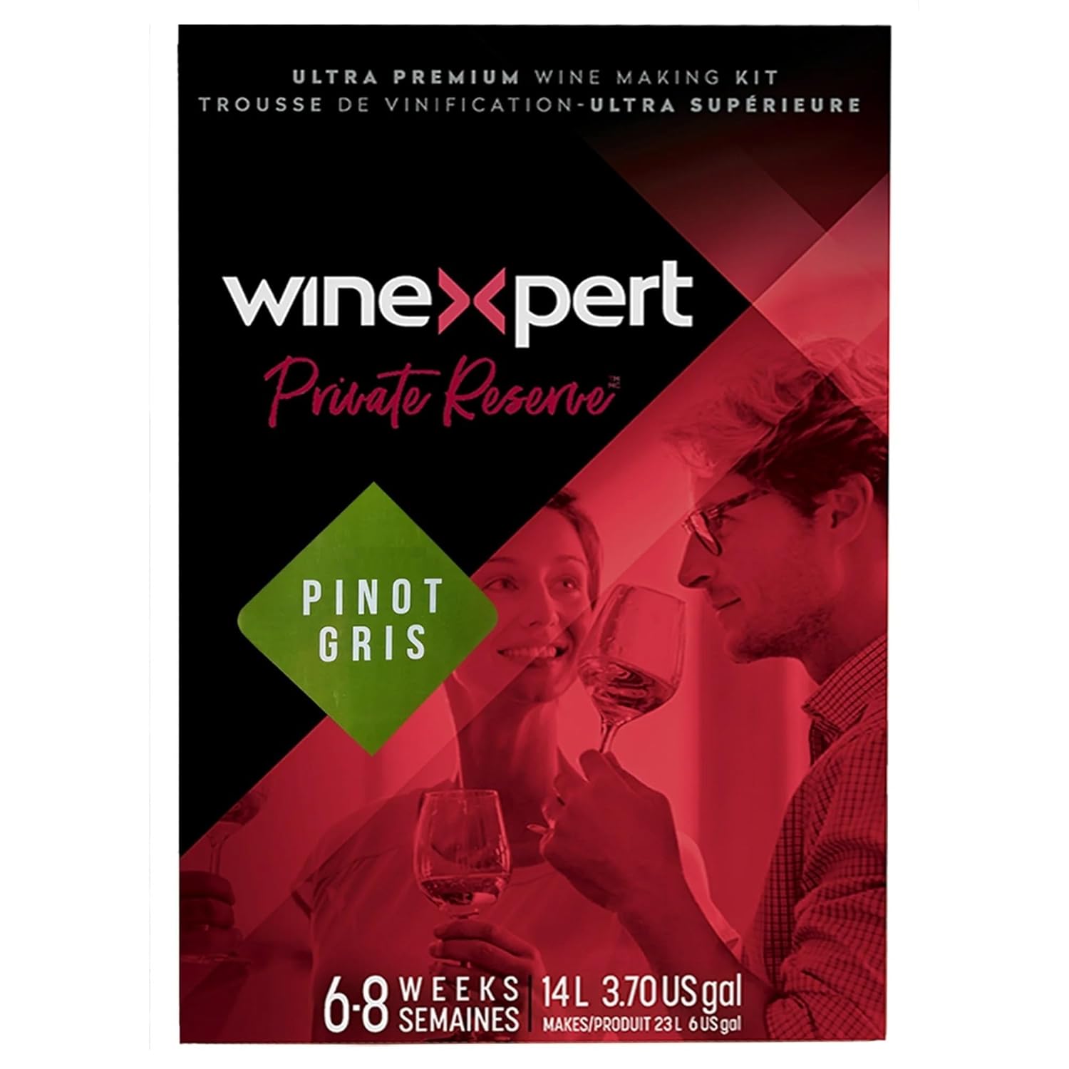 THE GREY MONK Private Reserve PINOT GRIS LODI California Ultra Premium 14L White Wine Ingredient Kit from Winexpert - Makes 6 Gallons of Dry Red Wine LDC 3104