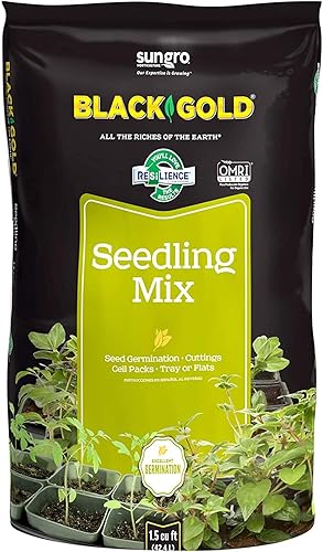 Sun Gro Mezcla de plántulas, 1.5 pies cúbicos, oro negro (1411002.CFL001.5P)