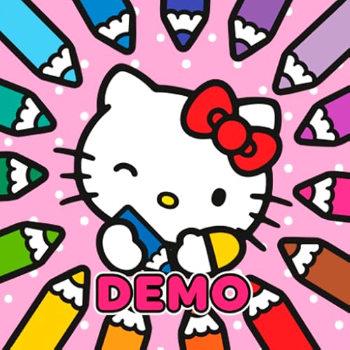 Hello Kitty: Libro para colorear para niños. Colorea por números, pinta y dibuja. ¡Juego de demostración para niñas y niños!