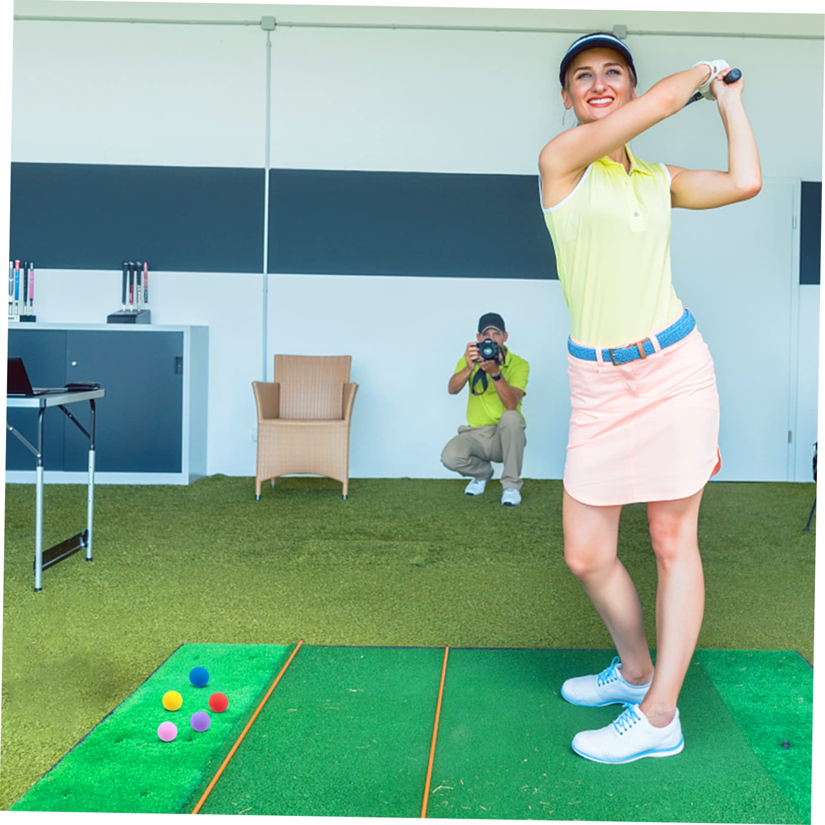 VICASKY 3sets 5pcs Soft Golf Practice Balls Elastic Sponge Balls for Training for Pets for Beginners 5pcs*3