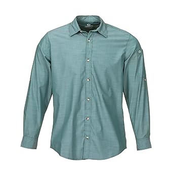 Chef Works Jackets Comfortable Men's Chambray Shirt In Light Blue