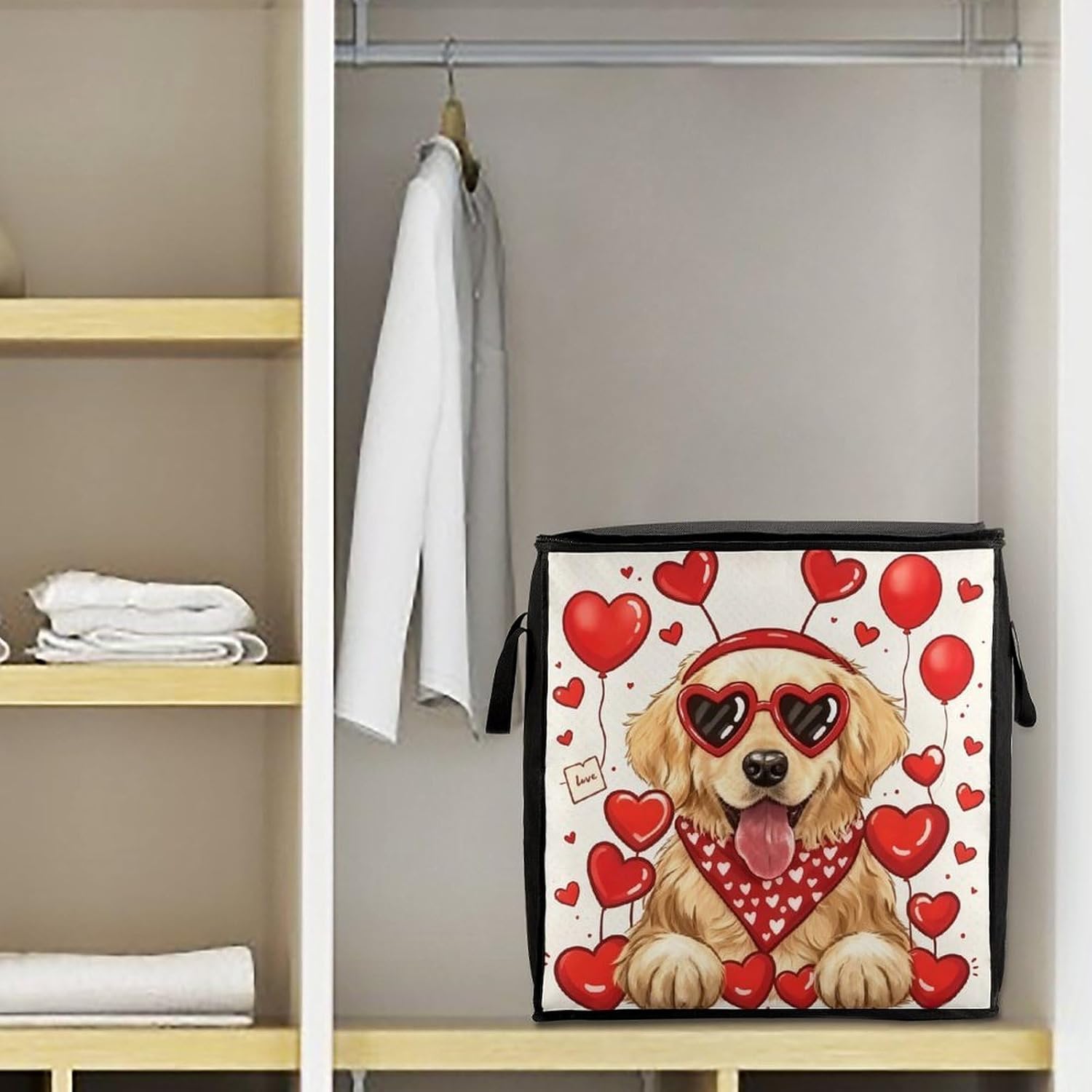 Cute Dog Comforter Storage Bag Moving Bag | Clothes Storage Bins-70L,Moving Bag With Dual Handles For Easy Carrying, Zipper Design Durability for Home,Bedroom,Closet