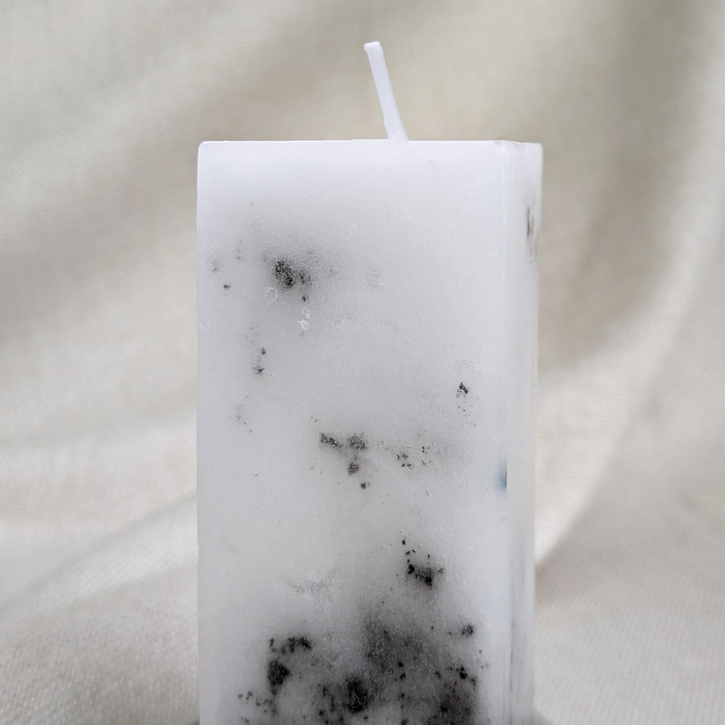 Marble Design Table Candle in Gift Box, Grey Marble, Large - Image 4