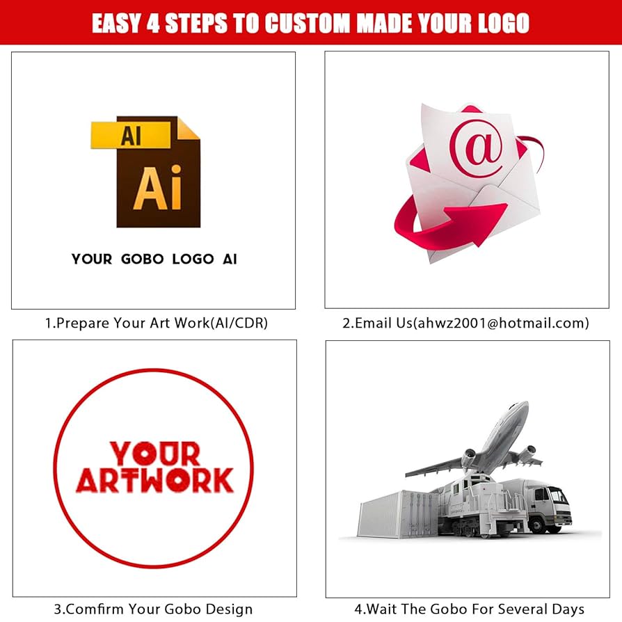 HXZB 30W LED GOBO Logo Projector Light, Free Customization Image Manual