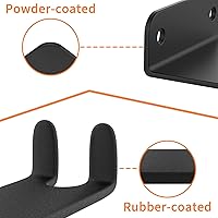 Vista 7 de WALMANN Paquete de 2 soportes para pedales de bicicleta, soporte de pared horizontal resistente para pared de garaje, soporte de exhibición