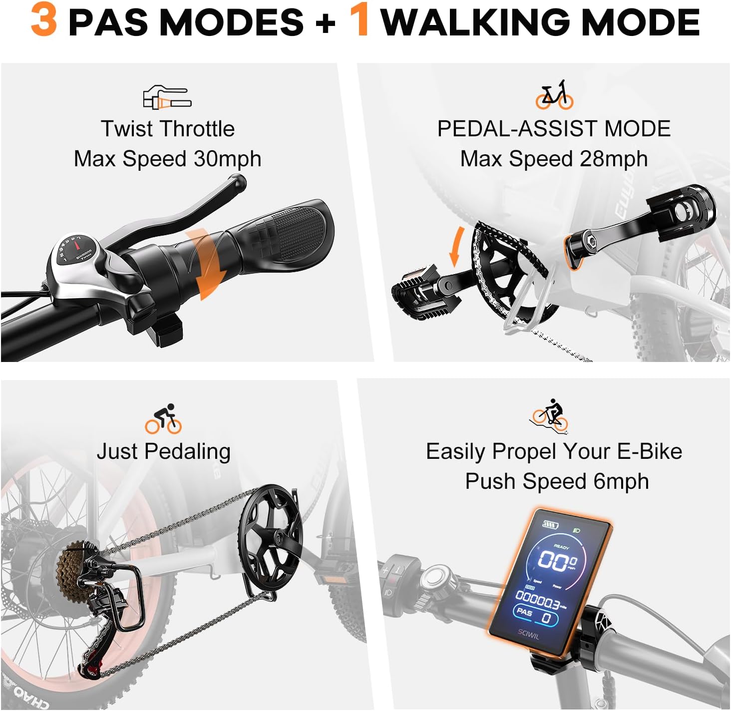 1000W Folding Electric Bike,48V 20AH Removable Battery E Bike,30+MPH,80 Miles Max Range Electric Bike for Adults,20" Fat Tire Foldable ebike,Adult Electric Bicycle for Commute Beach Snow