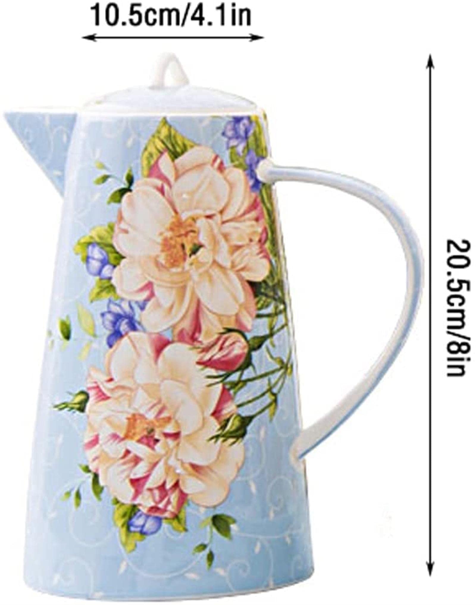 Prosty Dzbanek Na Wodę Kreatywny Dzbanek Z Uchwytem I Pokrywką Ceramiczny Dzbanek Na Wodę Do Użytku Domowego, Czajniczek Na Herbatę Zapachową, Sok, Mleko, Gorące I Zimne Napoje, C