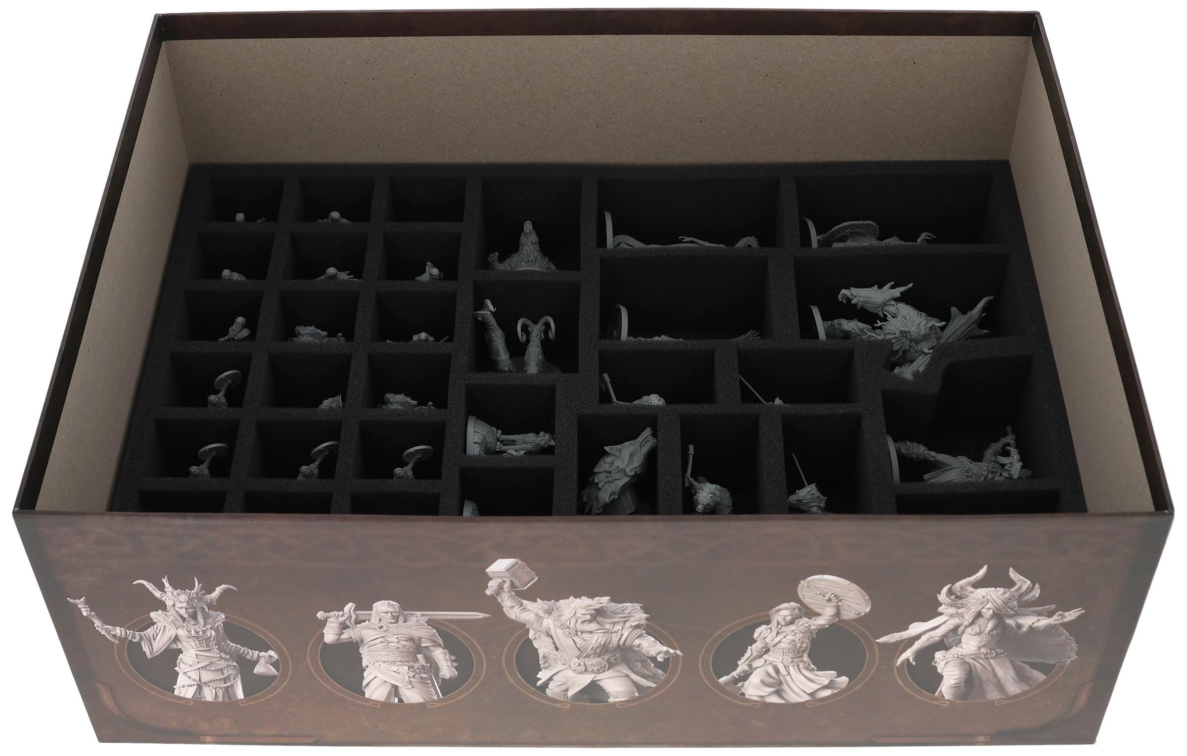 Zestaw piankowy Feldherr kompatybilny z Mythic Battles: Ragnarök - gra podstawowa - miniatury - Wygodne wkładki piankowe do sortowania i ochrony figurek