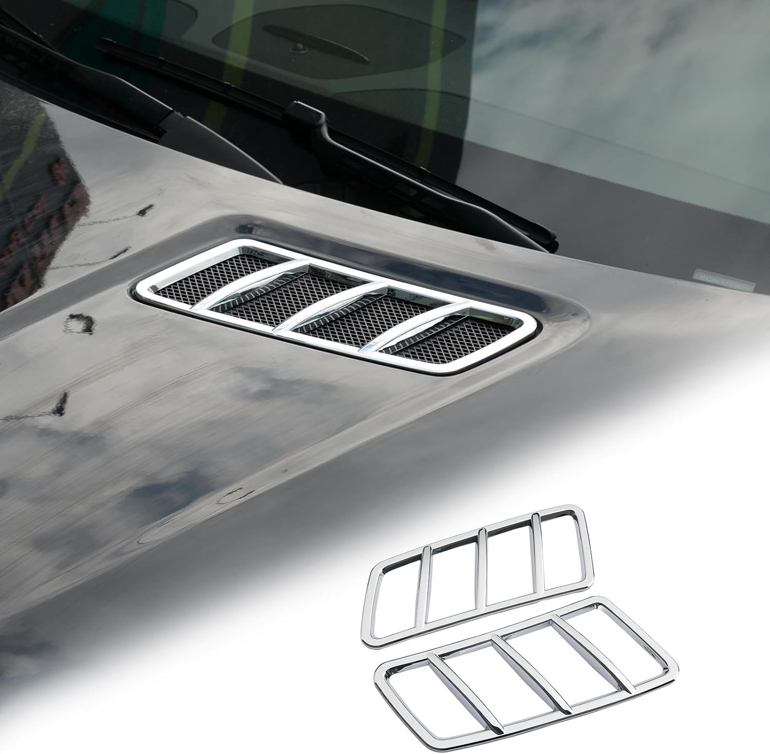 Car Hood Vent Trim Compatible with Mercedes-Benz GLE GLS ML GL W166 X166 2012-2019, Car Accessories Vent Hood Air Intake Trim Cover Exterior Decorative Accessories