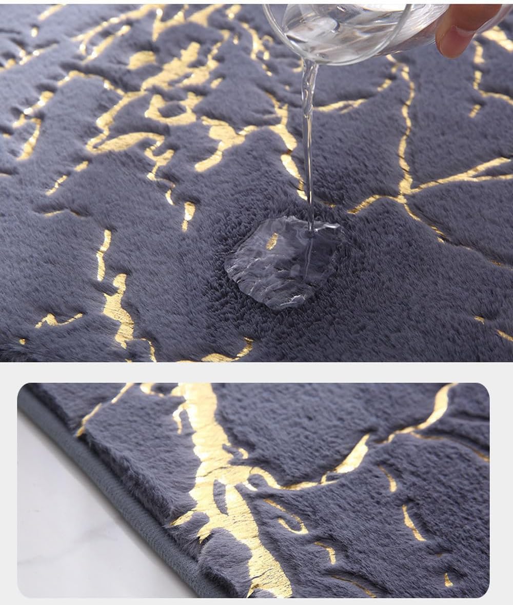Velvet Bronzing Living Room Carpet Bedroom Bedside Carpets Home Decor Plush Rug Anti-Skid Water Absorption Mat,E,200X200CM