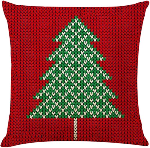 Miniatura 3 de Ogrmar 4 fundas de almohada cuadradas de 18 x 18 pulgadas, fundas de almohada decorativas de Navidad para sofá, cama y automóvil (Navidad-G)