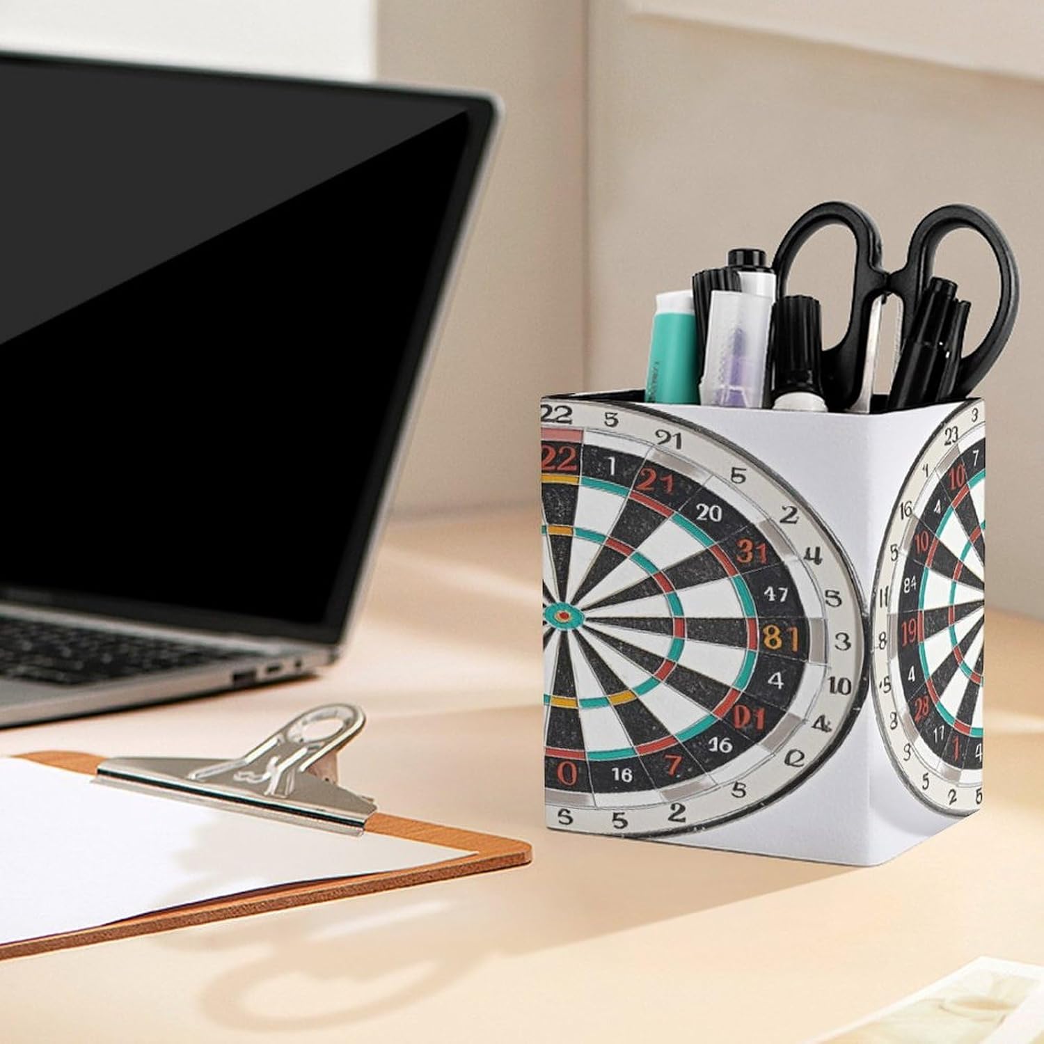 Pencil Holder for Office Supply Dart Board Desk Organizer image 5