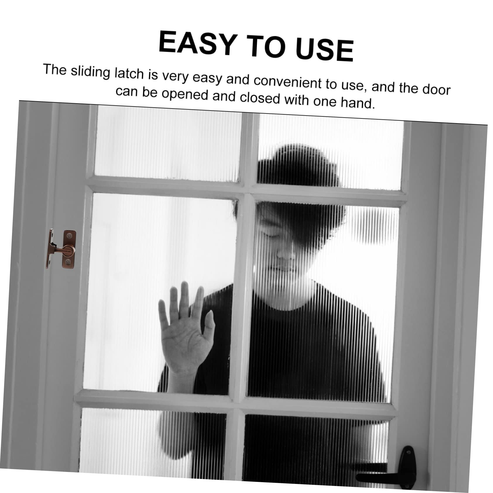 OSALADI 2pezzi Chiavistello Per Porta Scorrevole Luminosa Con Ingranaggio Gradi Serratura Per Sicurezza Di Finestre e Porte Installazione Facile e Resistente All Usura