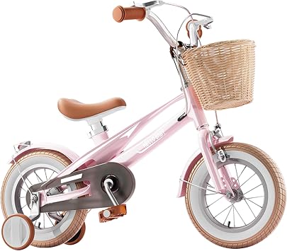 WLWLEO Kids Bikes for 2-7 Years Old Boys Girls 12" 14" 16" Toddler Bike with Removable Training Wheels and Basket, Lightweight Magnesium Alloy Frame