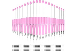 20 Pcs Pink Beadable Pens for Children and Students