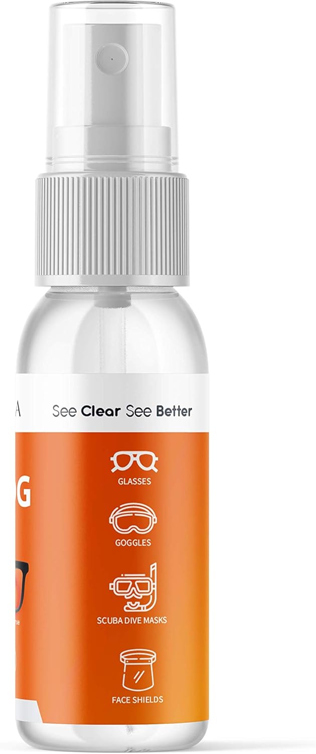 Opticama Anti Fog Spray for Glasses | Antifogging Spray Prevents Fogging of Glass or Plastic Glasses Like Face Mask, Eyewear Lenses, Swim Goggles, Ski Masks, Paintball, Binoculars, Windows, Mirrors : Sports & Outdoors