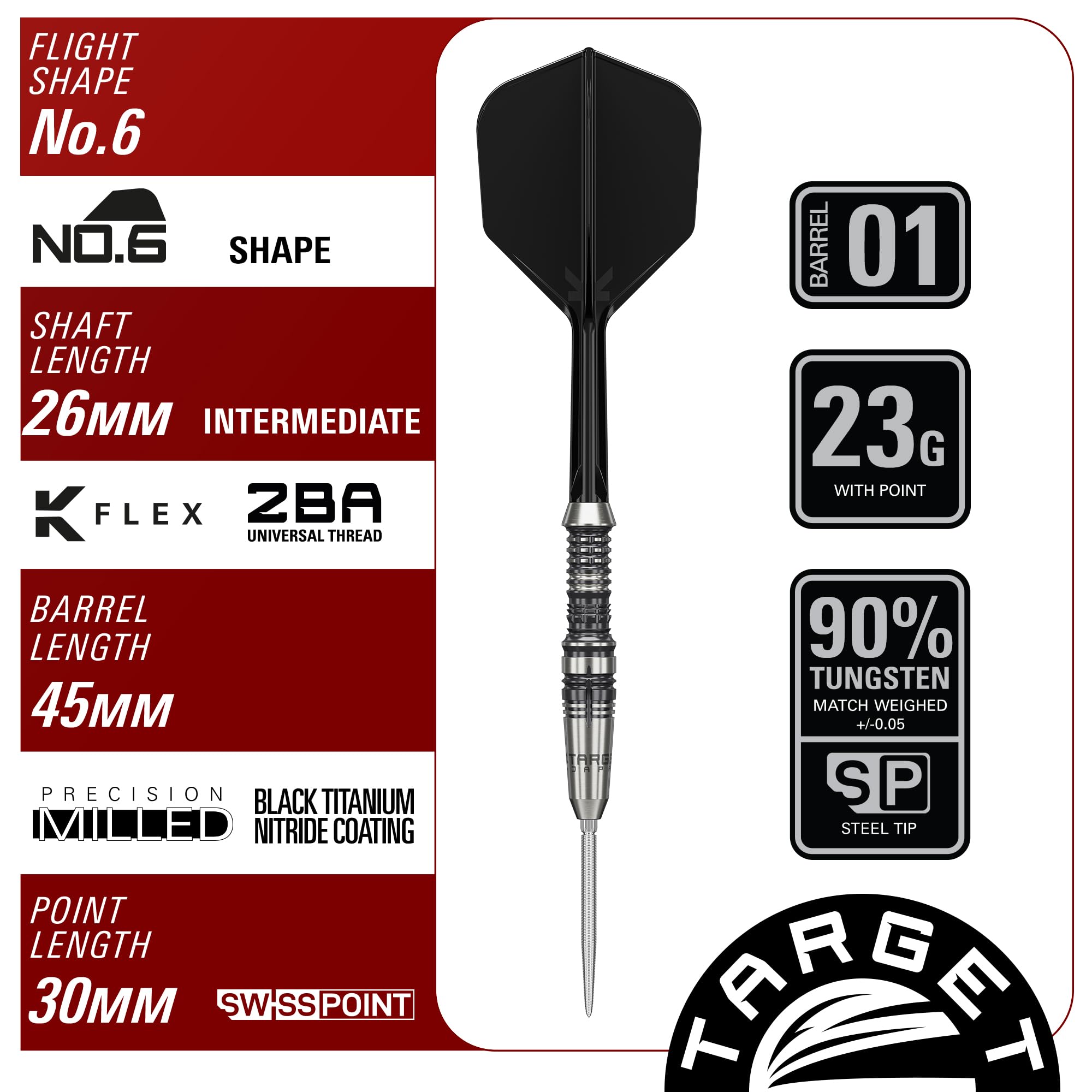 Amazon.com : Target Japan Black Marque Heracles Steel Tip Darts