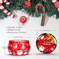 Vista 2 de AGLARY Velas perfumadas de regalo para mujer, juego de 4 velas de aromaterapia, cera de soja natural, juego de regalo de velas perfumadas de Navidad