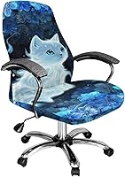 Vista 42 de Funda para silla de oficina de mármol morado, lavable, funda para silla de escritorio, fundas para silla de computadora para silla giratoria, silla