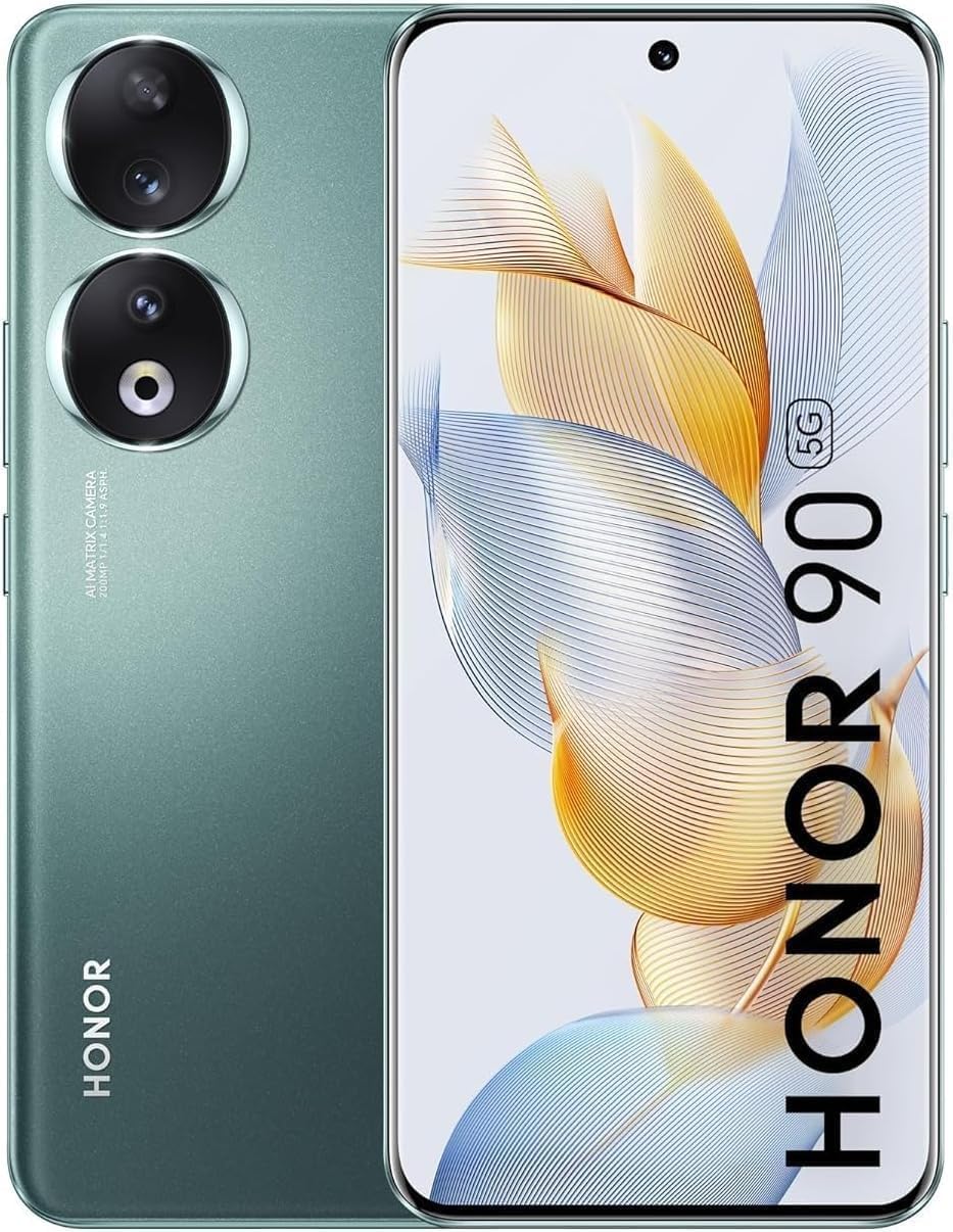 HONOR 90 Smartphone 5G, 200MP Triple Camera, 6.7” Curved AMOLED 120Hz Display, 12GB RAM+512GB ROM, 5000mAh Battery, 66W SuperCharge , Dual SIM, Emerald Green