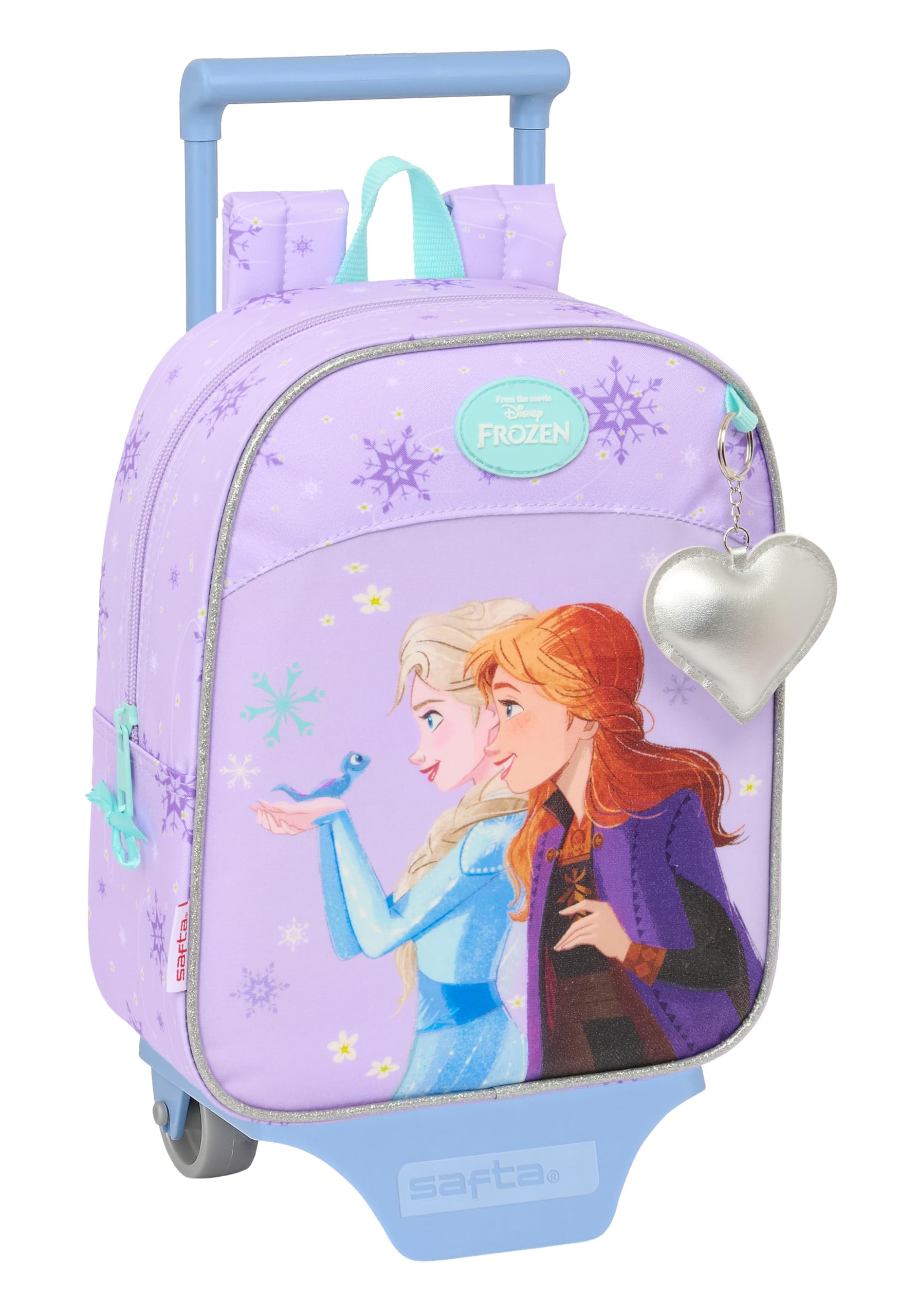 Safta FROZEN SPIRIT - Plecak do przedszkola z wózkiem, idealny dla dzieci w różnym wieku, wygodny i wszechstronny, jakość i wytrzymałość, 22 x 10 x 27 cm, fioletowy, M, Casual
