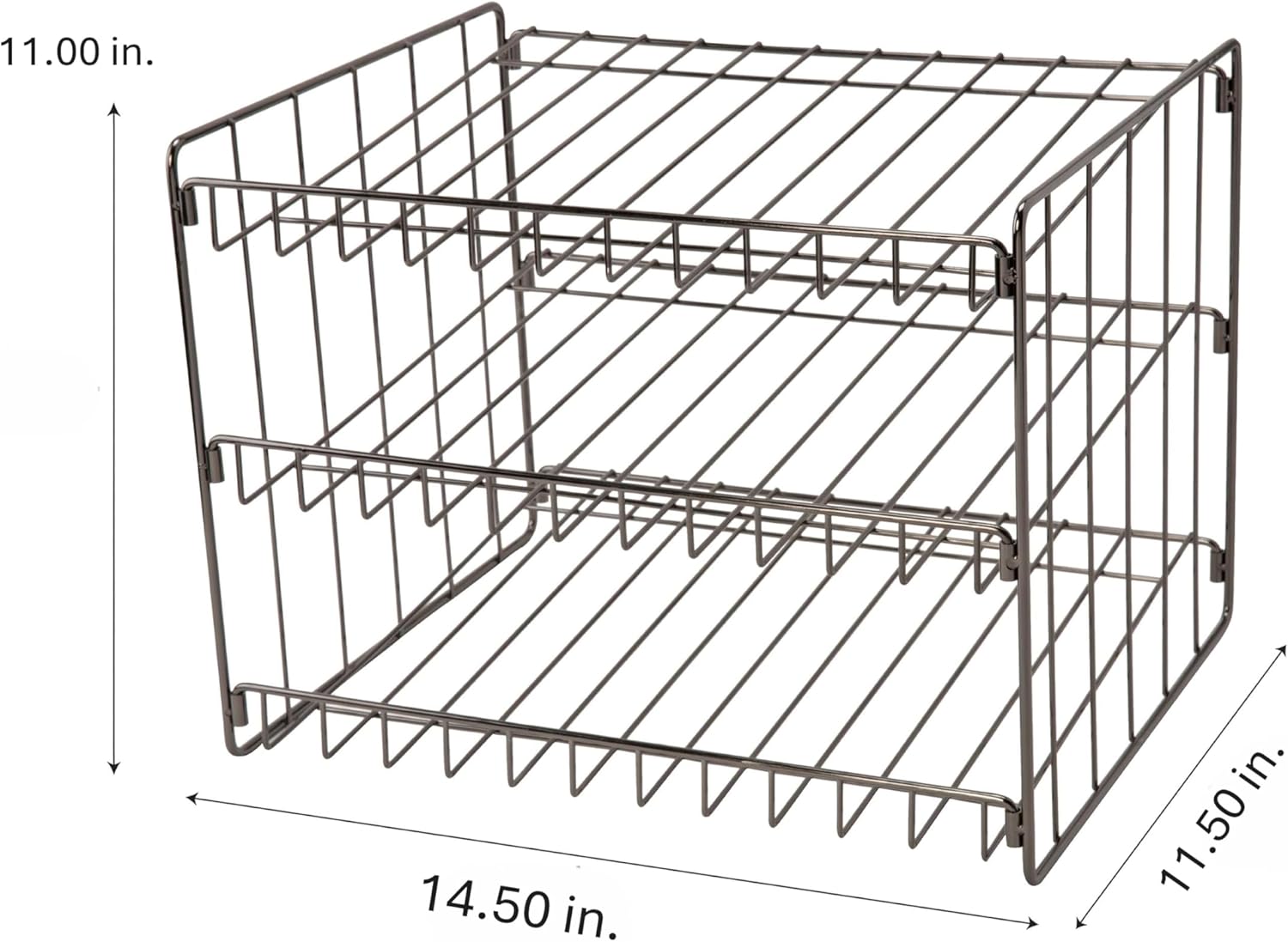 kitchen details 3 tier can organizer | canned food storage rack | kitchen cabinet and pantry organization | holds 36 cans | space saving | onyx onyx 14.5 x 11.5 x 11 inches