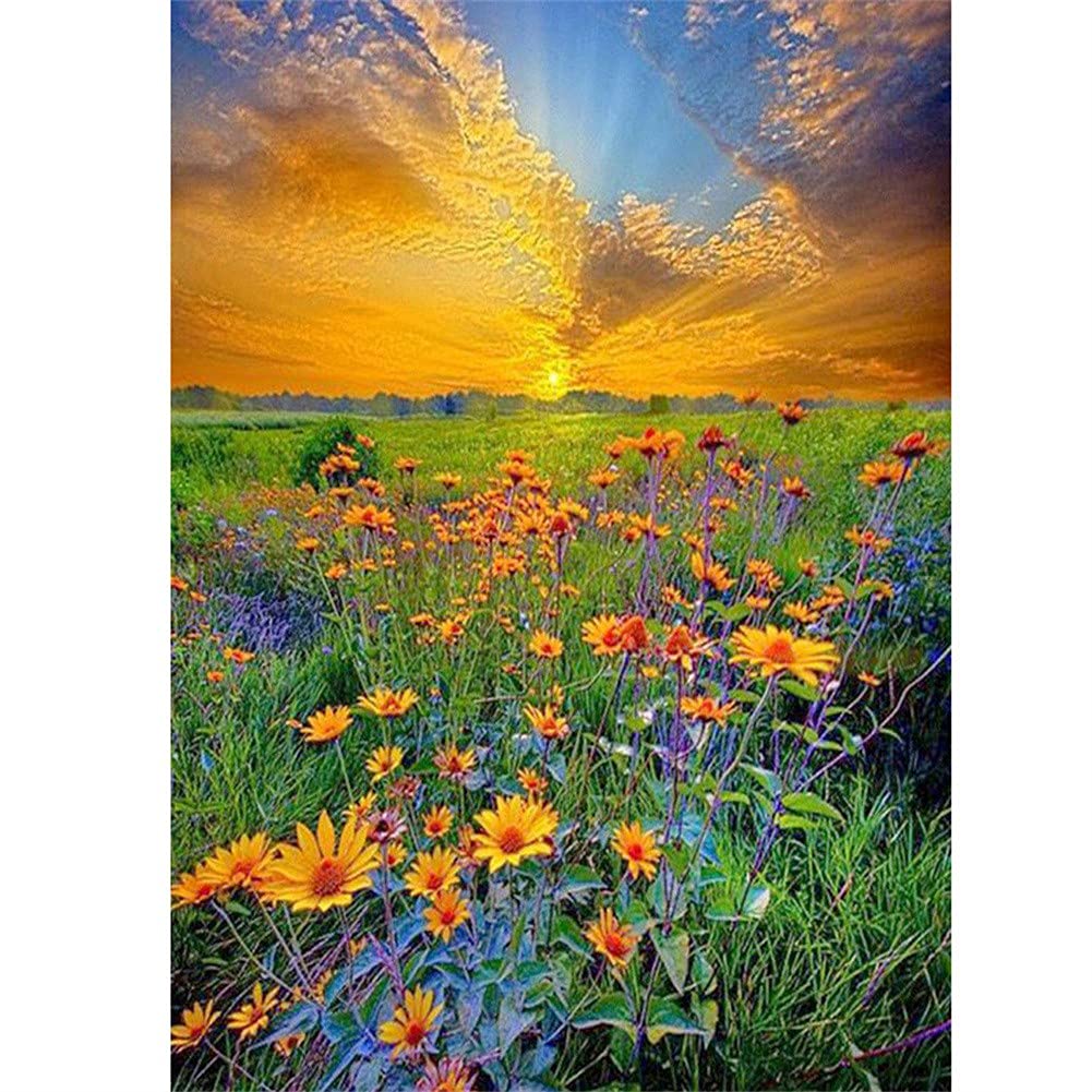 Mosaïque kit complet de peinture au diamant crépuscule 70x120 loisir créatif