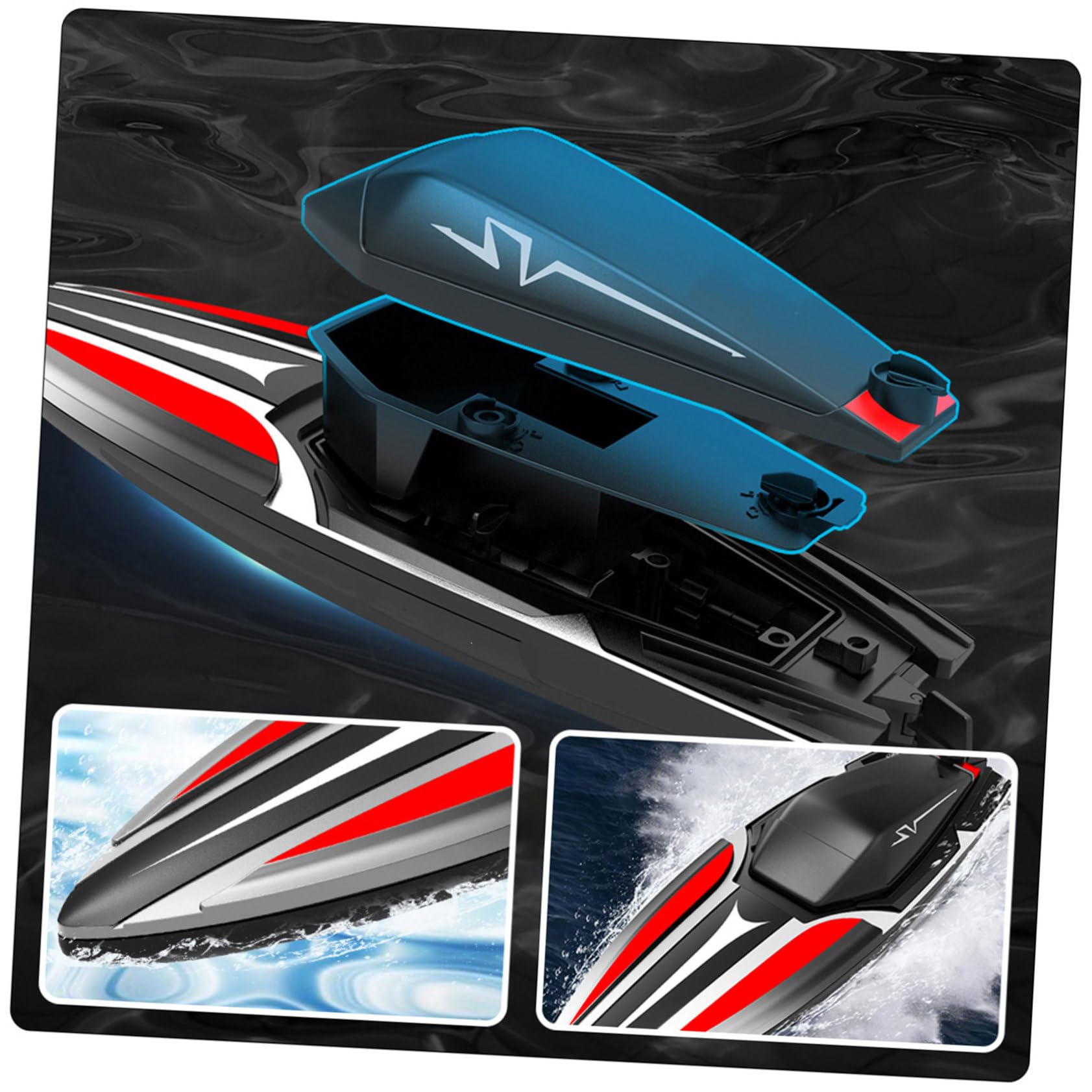 VICASKY Barca Rc Elettrica Giocattolo Telecomandata per Piscine e Laghi Doppio Motore Design Anti-interferenza Motoscafo Giocattolo per Ragazzo Ragazza