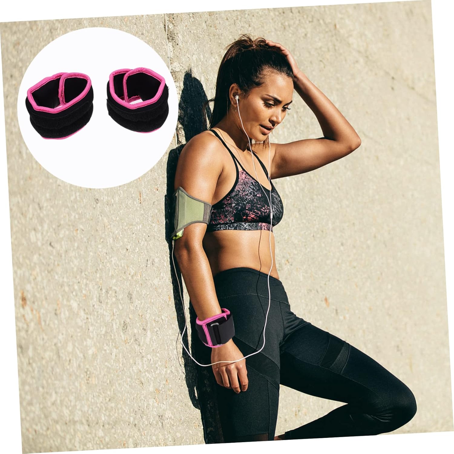 2pcs Adjustable Ankle Weights Leg Bands for Fitness Training Total Weight Each Comfortable Practical for Running Yoga and Strength Workouts