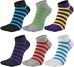 Tabi Socks, 2 Toes, Men's, Sports, Running, Ankle, Cotton, Socks, For Work or School Commutes, Set of 6 Pairs