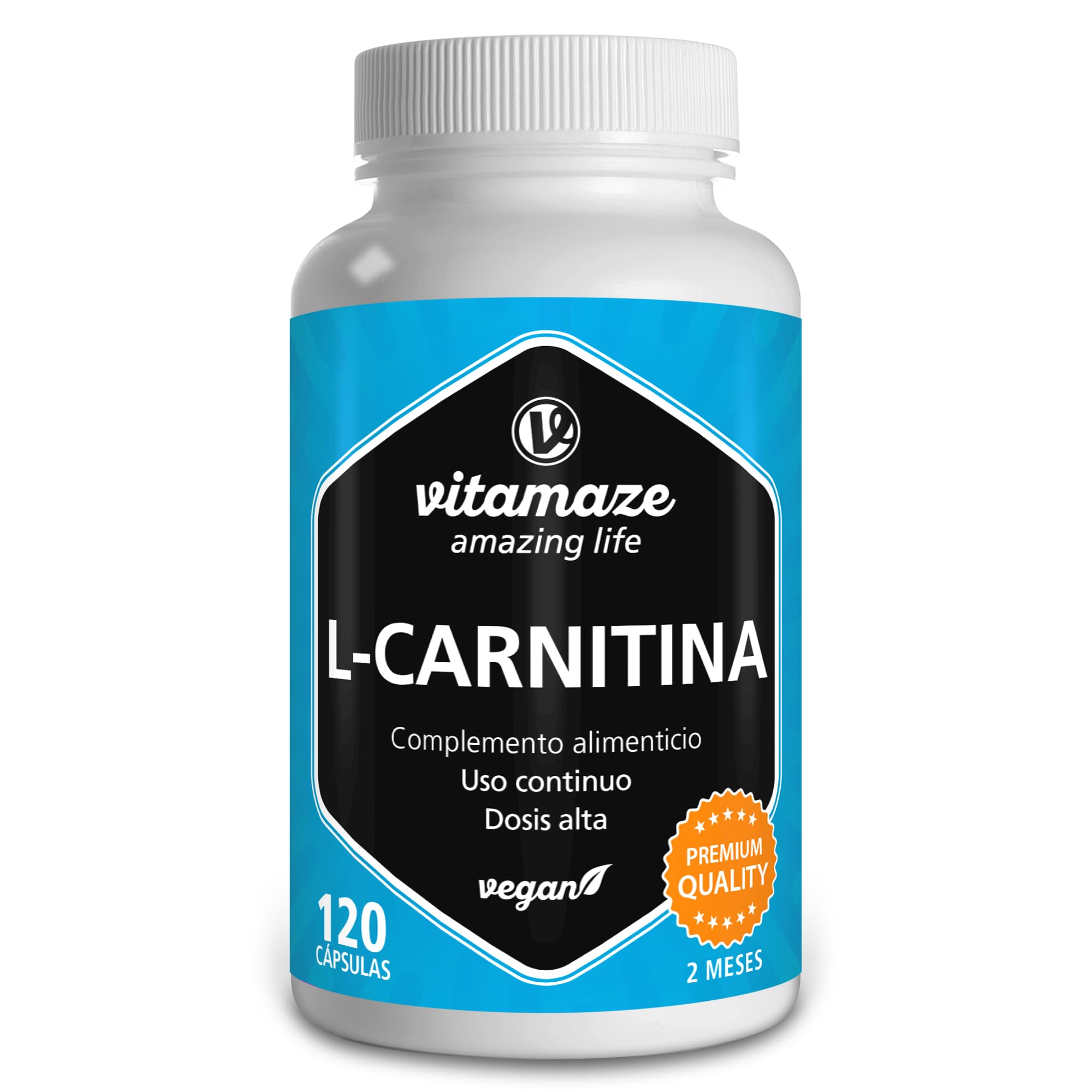 L-Carnitina de Alta Dosis y Vegana, 680 mg de L-Carnitina Pura por Da, 120  Cpsulas durante 2 Meses, Suplemento Natural sin Aditivos, Calidad Alemana  : Amazon.es: Salud y cuidado personal